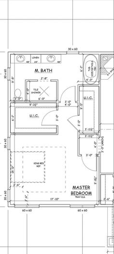 Master Suite Layout Floor Plans, Master Bath Layout Floor Plans, Closet To Bathroom, Master Bath Floor Plan