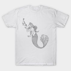 Mermaid and seal. -- Choose from our vast selection of Crewneck and V-Neck T-Shirts to match with your favorite design to make the perfect graphic T-Shirt. Pick your favorite: Classic, Boxy, Tri-Blend, V-Neck, or Premium. Customize your color! For men and women. Mermaid Merchandise, Mermaid Graphic, Mermaid Top, Mermaid Shirt, Graphic T Shirt, V Neck T Shirt, Mermaid, Graphic Tshirt, Graphic Tees