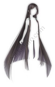 an anime character with long black hair