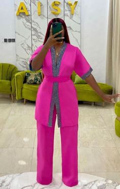 Senator Wears For Women, Tops For Trouser Pants, Vintage Styles For Ladies, Long Trousers Outfit, Trouser And Top For Ladies, Nigerian Men Fashion, Fashionable Work Outfit