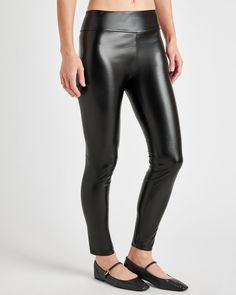 Add some edge to your daily looks in our Faux Leather Legging. With a wide waistband and fitted silhouette, these versatile bottoms look great with a button down shirt, sweater or tee-- the options are endless. Faux leather Stretch waistband Fitted pull-on design Full length hem Leather Legging, Shirt Sweater, Faux Leather Leggings, Fitted Silhouette, Wide Waistband, Daily Look, Leather Leggings, Black Leggings, Looks Great