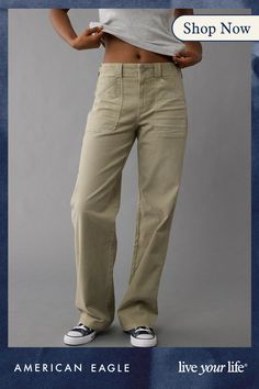 Stretch canvas with a super soft hand-feel/Holds its shape & won't bag out. Ever./Utility details Work Pants Women, Fall Pants, Fall Clothing, Jean Trends, Utility Pants, Denim Jacket Women, Women Denim Jeans, Pants Straight, Hoodie Top