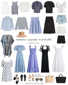 Wardrobe Closet Organization, Summer Holiday Capsule Wardrobe, Minimalist Summer Wardrobe, Organization Wardrobe, Travel Capsule Wardrobe Summer, Capsule Wardrobe Dresses, Custom Wardrobe, Plus Size Capsule Wardrobe