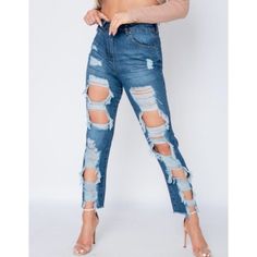 High Waist Ripped Distressed Frayed Hem Boyfriend Jeans Denim Pants High Waist Distressed Ripped Frayed Hem Length Is 40 Inches For Size 4 And Size S 100% Cotton Also Available In Blue Acid Wash Denim Size Xs = 0-2 Size S = 4 Size M = 6 Model Is Wearing Size S If You Have Any Questions, Please Let Me Know Thank You For Stopping By My Boutique To Read Reviews; Go To My Boutique Page By Clicking On My Username, Then Click On About And Then Scroll To Received Love Notes Jeans, Boyfriend Jeans, Dist Ripped High Waist Cropped Denim Jeans, High Waist Ripped Cropped Denim Jeans, Ripped High-waist Cropped Jeans, Ripped High Waist Medium Wash Pants, High Waist Dark Wash Ripped Jeans, Trendy Ripped Dark Wash Jeans, Trendy Dark Wash Ripped Jeans, High Rise Distressed Denim Pants, Trendy Distressed Denim Bottoms