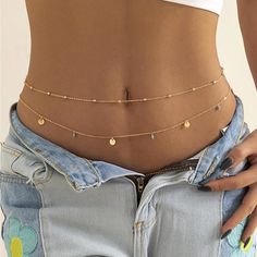 Super Cute And Stylish Ships In 5-10 Business Days Belly Chain Rings, Waist Jewelry Wedding, Simple Thigh Chain, Belly Chain Necklaces, Belly Necklaces Gold, Gucci Belly Chain, Trendy Silver Body Chain, Adjustable Silver Beaded Waist Chain, Trendy Silver Body Chain Gift