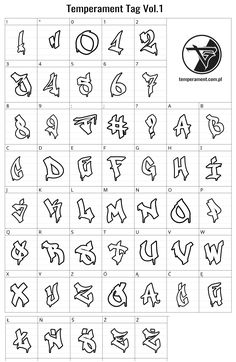 the alphabets and numbers that are used to spell out different types of letters in this worksheet