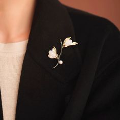 Why We Made This Crafted with meticulous attention to detail, this stunning piece captures the delicate beauty of magnolia blossoms in full bloom. Symbolizing beauty, grace, and resilience, the magnolia flower serves as a timeless emblem of strength and femininity. Wear this brooch as a reminder of your own inner beaut Womens Fasion, Nancy Meyers, Magnolia Blossom, Floral Brooch, Wedding Brooch, Delicate Beauty, Wedding Vibes, Bridesmaids And Groomsmen, Magnolia Flower