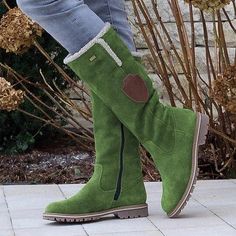 Category:Boots; Upper Materials:Faux Suede; Embellishment:Zipper,Buckle; Season:Winter,Fall; Heel Type:Flat Heel; Gender:Women's; Platform Height:0.39; Toe Shape:Round Toe; Type:Fleece Lined,Knee High Boots; Style:Classic,Plush,Minimalism,Comfort,Casual,Vintage; Heel Height(inch):1-2; Outsole Materials:Rubber; Occasion:Daily; Closure Type:Zipper; Pattern:Solid Color,Embroidered; Listing Date:09/15/2023; Production mode:External procurement; 2023 Trends:Snow Boots,Suede Shoes; Size chart date sou Mid Calf High Boots, Tall Snow Boots, Suede Shoe Style, Calf High Boots, Popular Boots, Low Heel Boots, Rounded Toe Boots, Vintage Boots, Casual Heels