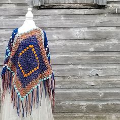 Found Things Art Jackets & Coats | Artisan Poncho Boho Custom Made Crochet Shawl - Poshmark Handmade One-size Folk Poncho, Handmade Artisan Poncho For Festivals, Bohemian Handwoven Shawl Poncho, Bohemian Handwoven One-size Cape, Bohemian One-size Handwoven Cape, Bohemian Handwoven Poncho One Size, Handmade Artisan Poncho For Fall, Traditional Blue One-size Poncho, Traditional Blue Poncho