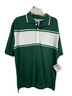 NWT Men's Adidas Collegiate Licensed Product Forest/White Polo Shirt Color: Green/White Material: 100% Cotton Size: Medium   Pit to Pit: 21 inches Top to Bottom: 30.5 inches Lower 48 states only Casual White Polo Shirt For College, White Collared Shirt For College, Sporty Cotton Golf Shirt, Green Cotton Golf Tops, Green Cotton Tops For Golf, Green Cotton Golf T-shirt, Adidas Short Sleeve Golf Tops, Adidas Casual Short Sleeve Polo Shirt, Adidas Cotton Golf Tops