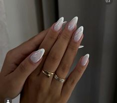 White Fall Nails, Nails Inspiration Ballerina, Pink Nails Inspiration, Fall Nails Design, Pastel Pink Nails, Elegant Touch Nails, February Nails