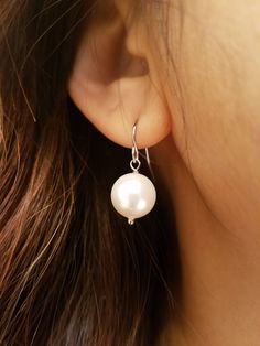 Gold, Silver or Rose Gold 10mm swarovski pearl earrings Matching necklace; https://www.etsy.com/listing/233080328/bridesmaid-necklace-gold-necklace-with Hypoallergenic White Round Bridal Earrings, Elegant Pearl Earrings For Wedding And Mother's Day, Sterling Silver Round Bead Earrings For Wedding, Round Pearl Earrings For Mother's Day Anniversary, Pearl Earrings For Anniversary And Mother's Day, White Round Bridal Earrings For Bridesmaid, Hypoallergenic Round Pearl Earrings For Party, Round Sterling Silver Pearl Earrings For Party, Sterling Silver Hypoallergenic Bridal Earrings