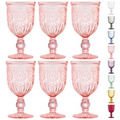 PRICES MAY VARY. COLOR RUNS DEEP: Unlike other pink colored glasses Yungala glassware is hand crafted from genuine pink colored glass. Most other brands mass produce clear glasses and paint, spray and heat treat the color onto the glass that will chip, peel and eventually fade. Yungala pink goblets won’t ever chip, peel or fade, and are completely diswasher safe so you will enjoy these pink wine glasses for many years to come. STURDY: Strong and sturdy yet pretty. These glasses just feel good in Pink Goblets, Pink Drinking Glasses, Fancy Wine Glasses, Fancy Glassware, Amber Wine Glasses, Wedding Goblets, Pink Wine Glasses, Colored Wine Glasses, Vintage Champagne Glasses