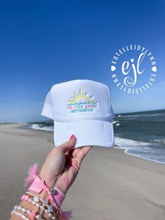 Pastel BE THE LIGHT Matthew 5:14 Embroidered Religious Trucker Hat Pastel BE THE LIGHT Religious Trucker Hat comes in white with pastel embroidery as shown in photo Adjustable Snap Back Hat comes as shown in photo **Colors/shades of hats/thread may vary depending on availability** All trucker hats curated, designed and embroidered by the EJL Team in the USA © Copyright EstelleJoyLynn, LLC Follow us on Instagram - https://instagram.com/estellejoylynn Pastel Embroidery, Be The Light, Hat Custom, Pretty Pastel, Snap Backs, Summer Hats, Photo Colour, All White, Color Shades