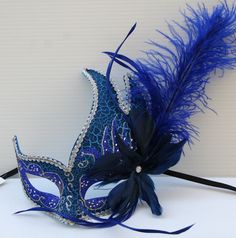 Venetian Masquerade Costume Ball Prom Party Wedding Blue Mask For Woman Girl Kid Blue Masquerade Mask, Masquerade Mask Diy, Ball Outfits, Silver Masquerade Mask, Masquerade Ball Party, Night Witches