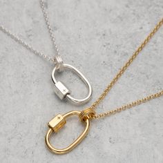 Metal: Recycled 925 Sterling Silver Finishes: Sterling Silver | 18ct Gold Plated Silver Dimensions: Carabiner: 22mm (length), 2mm (depth) Chain: Belcher Chain Standard Length 40-45cm (16"-18") or Long Length (61cm) (24") with Spring Ring Clasp Carabiner Shape: Heart | Oval Matching Jewellery: See Full Chain Reaction Collection Matching Jewellery: See Full Charm Collector Necklaces and Charms Charm Cluster Necklace, Matching Jewellery, Chain Reaction, Charm Necklace Silver, Cluster Necklace, Matching Jewelry, Affordable Jewelry, Lightning Bolt, Gold Plated Silver