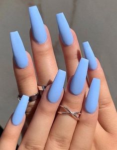 Sky Blue Nails, Gif Illustration, Food Makeup, Long Acrylic Nail Designs, Blue Acrylic Nails, Disney Instagram, Cute Acrylic Nail Designs, Simple Acrylic Nails, Long Acrylic Nails Coffin