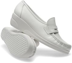 I want!!  The Pennie in White from Nursemates.com Office Slip-ons With Rubber Sole, Slip-on Slip-resistant Closed Toe Loafers, Cushioned Round Toe Slip-ons For Work, Office Low-top Slip-ons With Rubber Sole, Office Slip-ons With Rubber Sole And Low-top, Casual Slip-resistant Closed Toe Loafers, Slip-on Slip-resistant Loafers For Work, Slip-resistant Slip-on Loafers For Work, Slip-on Loafers With Slip-resistant Round Toe