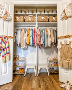 an instagram page with clothes hanging in the closet