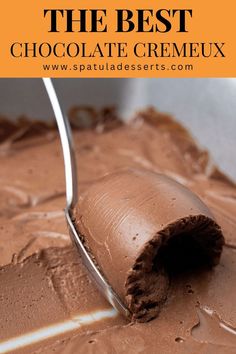 The Best Chocolate cremeux Creamy Chocolate Dessert, Dark Chocolate Recipes, Classic French Desserts, Cake Filling Recipes, French Chocolate, Chocolate Creme, Cake Frosting Recipe, Ganache Recipe, Chocolate Pastry