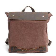 Vintage Canvas Outdoor Backpack for Hiking Camping Brown Canvas Backpack For School, Brown School Backpack Canvas Bag, Brown Canvas Backpack With Adjustable Strap, Brown Canvas Bag With Zipper For Outdoor Use, Brown Canvas School Backpack, Vintage Shoulder Bag Shaped Like Standard Backpack With Zipper, Casual Brown Canvas Backpack, Brown Canvas Backpack With Zipper Pocket, Practical Rectangular Backpack With Zipper Closure