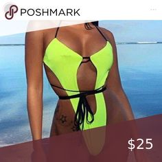 Swimwear Swimwear Swim Bikinis Green Swimwear For Spring Party, Casual Swimwear For Spring Party, Casual Party Swimwear For Spring, Spring Party Green Swimwear, Green Spring Party Swimwear, Green Swimwear For Summer Night Out, Green Summer Swimwear For Night Out, Trendy Neon Swimwear For Spring, Swimwear Boutique