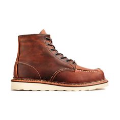 First introduced in 1952, Red Wing's Classic Moc is a style icon. It's still made using the same process as it was 70 years ago,... Moc Toe Boots, Tactical Clothing, Red Wing Shoes, Red Wing, As It Was, Goodyear Welt, Red Wings, Nubuck Leather, Shoe Store