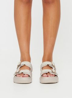 Ma Belle Sandals Cream Chunky Sandals Outfit, Cream Sandals, Spring Sandals, Sandals Outfit, Cream Shoes, Chunky Sandals, Loafer Sneakers, Outerwear Outfit, Vegan Shoes