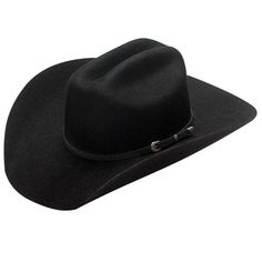 A great wool felt hat by Twister! This men's Twister hat features 2X wool felt. Comfortable leather sweatband. Hat features a 4" brim and 4.375" cattleman crease hat crown. Imported. Twister makes great looking cowboy hats! Quality 2X wool felt construction Self band features silver-tone buckle set Classic cattleman crease hat styling Style: T7101001 Hat Styling, Western Hats, M F, Felt Hat, Cowboy Hat, Black Wool, Wool Felt, Cowboy Hats, Dallas