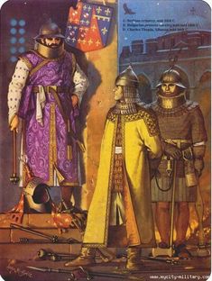 two knights are standing next to each other