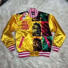 "Brand New Without Tags" Headgear Classics Ol Dirty Bastard "Got Your Money" Satin Bomber Jacket Color: Yellow Size: Small Measurements: Pit To Pit: 22" Back Collar To Bottom Hem: 26" / Sleeve: 31" Size: Medium Measurements: Pit To Pit: 23" Back Collar To Bottom Hem: 26" / Sleeve: 31" Size: X-Large Measurements: Pit To Pit: 25.5" Back Collar To Bottom Hem: 28.5" / Sleeve: 33" 100% Satin Pendleton Jacket Mens, Carhartt Denim Jacket, Ralph Lauren Harrington Jacket, Brown Leather Jacket Men, Nascar Jacket, Members Only Jacket, Tan Leather Jackets, Pendleton Jacket, Wu Tang Clan