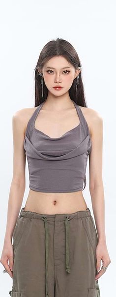 Go for a chic, casual look in the Ruched Halter Crop Top. It features a halter neck and ruched detailing, ideal for pairing with skirts, pants, or jeans. The lightweight fabric makes it perfect for warm days, giving you a stylish look for any occasion.
Gender: WomenMaterial: PolyesterClothing Length: ShortSleeve Length: SleevelessCollar: Halter Chic Ruched Halter Neck Tops, Chic Ruched Halter Neck Tank Top, Spring Halter Neck Ruched Top, Casual Halter Neck Top For Night Out, Stretch Ruched Halter Neck Tank Top, Spring Ruched Halter Neck Tank Top, Ruched Fitted Halter Neck Tops, Casual Stretch Halter Top With Ruched Detail, Fitted Ruched Halter Neck Top