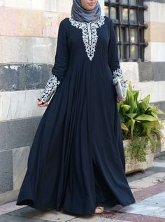 Zanubiyya Abaya Gown Long Sleeve Embellished Embroidered Dress For Eid, Embroidered Long Sleeve Dress For Eid, Elegant Embroidered Maxi Dress, Long Sleeve Embellished Embroidered Wedding Dress, Anarkali Long Sleeve Embellished Gown, Anarkali Gown With Embellished Long Sleeves, Eid Maxi Dress With Embroidered Sleeves, Embellished Floor-length Embroidered Dress For Eid, Embroidered Embellished Floor-length Dress For Eid