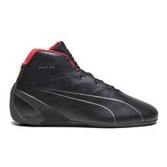 The Sf Carbon Cat Mid is inspired by top-level racing shoes, designed for super fans and adrenaline seekers alike. It has a streamlined look and a handful of technologies that improve your experience behind the wheel. $59.95 Mens Black Sneakers, Racing Shoes, Best Shoes For Men, Sneakers Puma, Lace Up Sneakers, Puma Mens, Black Sneakers, Metallic Logo, 8 M