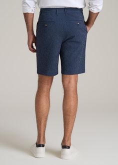 Summer's Best Shorts for Tall Guys Cool Comfort, Tall Style Step into the summer season with our Seersucker Shorts, the perfect tall men's shorts for the fashion-forward guy. Crafted from lightweight seersucker fabric, these shorts provide a modern fit and an above-knee length for ultimate comfort and style. The external drawstring ensures a perfect fit, making these shorts for tall guys a must-have for any summer wardrobe.• Lightweight seersucker fabric for summer comfort• Modern fit and above- Summer Beach Seersucker Bottoms, Seersucker Shorts For Beach In Summer, Seersucker Shorts For Summer Beach, Summer Beach Seersucker Shorts, Short Seersucker Bottoms For Vacation, Seersucker Short Bottoms For Vacation, Seersucker Bottoms For Beach, Short Length, Seersucker Shorts For Vacation, Seersucker Bottoms For Spring Vacation