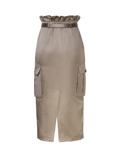 -Satin cargo skirt -Candy life -Integrated belt -Side pockets -Buttons on the front -Colour: Army greenComposition: 100% Satin Chloe Purses, Zimmermann Dress, Chic Party, Pleats Please Issey Miyake, Cargo Skirt, Jeans Jumpsuit, Yoga Wear, Skirt Suit, Contemporary Fashion