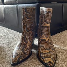 Dolce Vita Snake Print Bootie. Brand New And Never Been Worn. Size 6. Dolce Vita Shoes, Snake Print, Bootie, Bootie Boots, Ankle Boots, Size 6, Women Shoes, Brand New, Boots