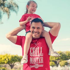 "Grill Master and Grill Novice Matching Father and Baby Family shirts for the summer barbecue, beach day, family reunion, or wherever Dad is grilling!Our super cute matching clothing sets for dad and son or daughter are perfect for family photos! Need a customization? Send us a message, we are happy to help. *IMPORTANT NOTE* Sizes Newborn through 24 mo are Baby Bodysuits, Sizes 2T-5/6T are Toddler T-Shirts. SIZING INFORMATION: Bodysuit: NB (0-3 mo * 5-9 pounds) 6mo (3-6 mo * 10-16 pounds) 12mo ( Casual Summer Tops For Family Outings, Short Sleeve Tops For Family Summer Events, Family Summer Short Sleeve Shirt, Summer Tops For Family Outings With Crew Neck, Family Matching Shirts For Summer Reunion, Summer Family Matching Shirts For Reunion, Matching Family Tops For Summer, Family Matching Tops For Summer, Family Matching Cotton Tops For Beach