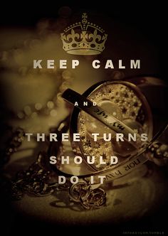 a poster with the words keep calm and three turns should't be do it