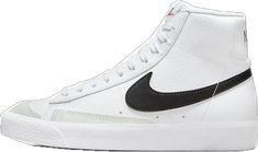 Classic White Mid-top Skate Shoes, White Lace-up Skate Shoes, Classic White High-top Sneakers For Skateboarding, White Low-top Sneakers For Skating, Casual White Sneakers For Skating, Nike Blazer Mid 77, Nike Blazer Mid, Nike Blazers Mid, Blazer Mid