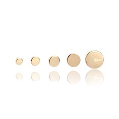 Stack these solid 14k gold discs for the ultimate minimalist look. Our threadless flat back studs are so comfortable you won't even feel them and so secure that you'll never lose one either. Item Details Material: 14k solid recycled gold Size: 2 / 2.5 / 3 / 4 / 5mm Flat Backing: 1mm diameter (18GA) Flat Backing Length: 7mm Sold as a single or pair Our 14k solid gold pieces are made to last forever. 14k gold will not oxidize or discolor, so you can wear your jewelry every day, everywhere. Everyday 14k Gold Round Piercings, Everyday Round 14k Gold Piercings, Everyday Yellow Gold Internally Threaded Nose Studs, Yellow Gold Internally Threaded Nose Studs For Everyday, Minimalist Internally Threaded Nose Studs For Everyday, Minimalist Round Internally Threaded Nose Studs, Minimalist Everyday Round Nose Studs, Minimalist Round Nose Studs, Minimalist Hypoallergenic Yellow Gold Nose Studs