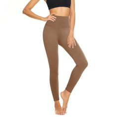 PRICES MAY VARY. 92% Polyester, 8% Spandex Imported HIGH WAIST FOR ULTIMATE TUMMY CONTROL | Our high waisted leggings are an unbelievable tummy tamer. The soft fabric offers contouring and gentle compression that hugs your abdomen, and smooths all over. The high waisted style elongates the legs, and slims the waist, creating the silhouette of your dreams. NON SEE-THROUGH & 4 WAY STRETCH |Yoga pants are crafted from premium non-see-through fabric - moisture-wicking and comfortable with 4 way stre Stretch Yoga, High Waist Fashion, Leggings For Women, Beyond Yoga, Soft Leggings, Black Tights, High Waisted Leggings, Women's Leggings, Yoga Pants