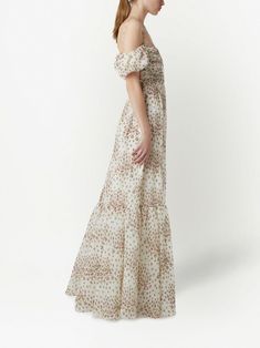 Giambattista Valli floral-print Maxi Dress - Farfetch White Printed Floor-length Dress, Spring Flowy Off-shoulder Maxi Dress, Flowy Off-shoulder Maxi Dress For Spring, Floor-length Ruched Dress For Summer, Strapless Floral Print Maxi Dress For Casual Wear, Strapless Floral Print Maxi Dress For Dress Down, Chic Floor-length Dress With Smocked Bodice, Spring Strapless Maxi Dress With Floral Print, Off-shoulder Maxi Dress With Floral Print