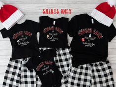 These buffalo plaid matching Cousin Crew Christmas shirts will be the hit of your holiday gatherings! Choose the saying that fits each person for extra fun, or add your own custom most likely to phrase! 🌲 100% combed and ring-spun cotton 🌲 Light weight fabric 🌲 Relaxed fit 🌲 Pre-shrunk fabric 🌲 Side-seamed construction 🌲 Crew neck 🌲 Unisex sizing. Order up for a trendy oversized look 🌲 Wash in cold water, inside out 🇺🇸 Our shirts are custom-made just for you. Therefore, we cannot accep Black Cotton Shirt For Holiday, Toddler Christmas Shirt, Matching Family Shirts, Matching Christmas Shirts, Cousin Crew, Family Shirts Matching, Oversized Look, Toddler Christmas, Crew Shirt