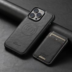 Luxury Leather iPhone 14/13/12 Card Holder Case | Magnetic MagSafe Cover Black / For iPhone 12 iPhone 14/13/12 Card Holder Magsafe Case Styleeo Card Holder Leather, Iphone 15 Pro, Wallet Case, Iphone 15, Card Holder, Phone Case, Wallet, Iphone, Leather