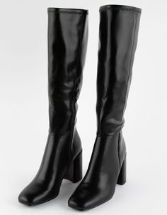 DOLCE VITA Varoon Knee High Womens Boots - BLACK | Tillys Faux Leather Over The Knee Boots, Women’s Tall Boots, Skin Tight Boots, Different Types Of Boots, Knee High Boots Heels, Fall Thrift, Black Tall Boots, Long Black Boots, Tall Black Boots