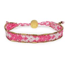 Bali Friendship Bracelet - Pale Pink & White - Love Is Project Elegant Adjustable Woven Bracelets, Elegant Woven Adjustable Bracelets, Trendy Woven Jewelry As A Gift, Trendy Woven Jewelry For Gift, Adjustable Woven Bangle Bracelet, Trendy Woven Bracelets As Gift, Casual Woven Jewelry As Gift, Casual Woven Jewelry As A Gift, Adjustable Woven Friendship Bracelets