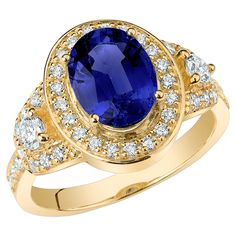 Make a captivating statement with our 3.75 ct oval Peora Created Blue Sapphire & Lab Grown Diamond Ring in 14K Gold. Handmade to order with exquisite attention to detail. Luxury Lab-created Sapphire Round Cut Ring, Luxury Lab-created Sapphire Ring With Polished Finish, Statement Rings Diamond, Sapphire And Diamond Ring, Sapphire Engagement Ring Blue, Bespoke Jewellery, Gold Price, Sapphire Gemstone, Engagement Rings Sapphire