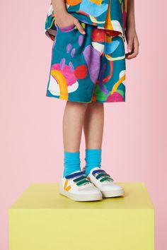 printed organic cotton shorts - soft organic cotton waffle jersey fabrication- elasticated waist - adjustable drawstring tie - front pockets- exclusive gorman kids print- due to the large nature of the print, placement may vary for each garment Product Code: GKGY041 Scrubs Dress, Raincoat Kids, Skirts For Kids, Mixed Kids, Baby Pants, Kids Pants, Kids Shorts, Knitwear Tops, Kids Prints