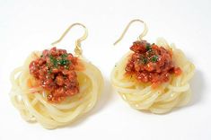 Cercei Din Lut Polimeric, Crazy Earrings, Weird Jewelry, Funny Earrings, Quirky Earrings, Food Earrings, Kawaii Jewelry, Minced Meat